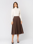 Brązowa rozkloszowana spódnica Simon