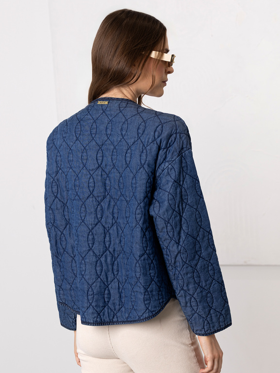 Kurtka damska pikowana granatowa