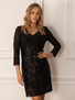 Czarna cekinowa sukienka Lille
