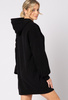 Długa czarna bawełniana bluza z kapturem Ann