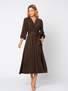 Czekoladowa sukienka z wiskozy Amelie