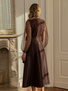 Brązowa sukienka z cekinową górą i dołem z tafty Colette