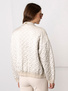 Beżowa bomberka damska pikowana