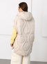 Beżowa kamizelka puchowa z kapturem