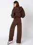 Czekoladowe szerokie spodnie dresowe Choco