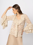 Koronkowa koszula z żabotem w kolorze ecru
