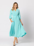 Turkusowa sukienka z wiązaniem Ophelie