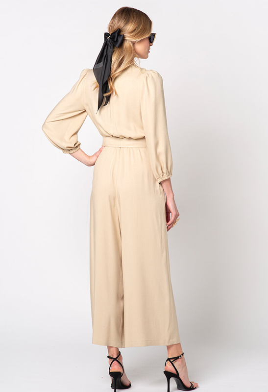 Beżowy kombinezon z wiskozy Vilaflor