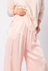 Różowe spodnie z wiskozy z szeroką nogawką Elle